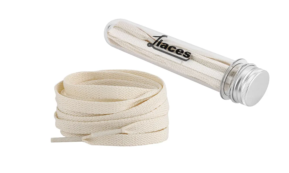 1LACES Cream Flat Laces