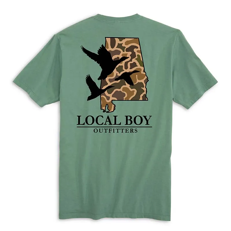 Alabama Camo State Short Sleeve T-Shirt in Light Green