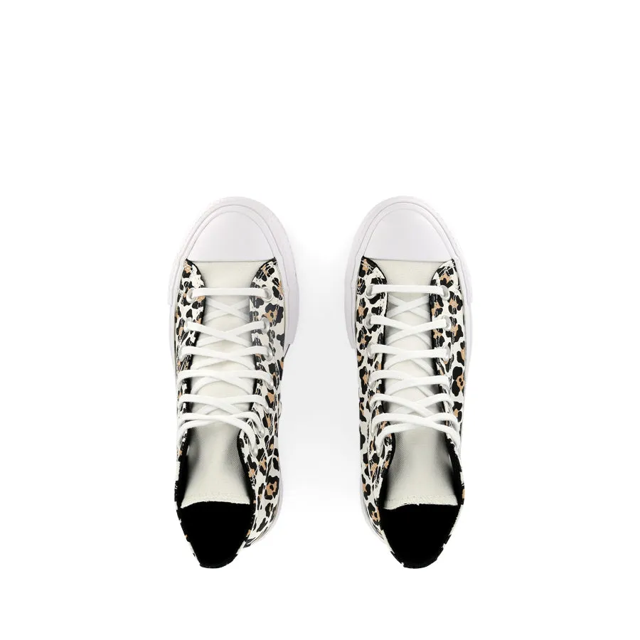 ALL STAR LIFT HI LEOPARD LOVE  - WHITE BLACK EPIC DUNE