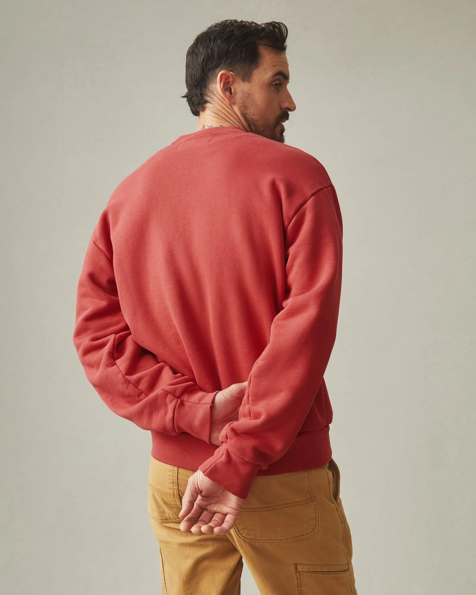 American Vintage Crew Sweatshirt - Washed Red