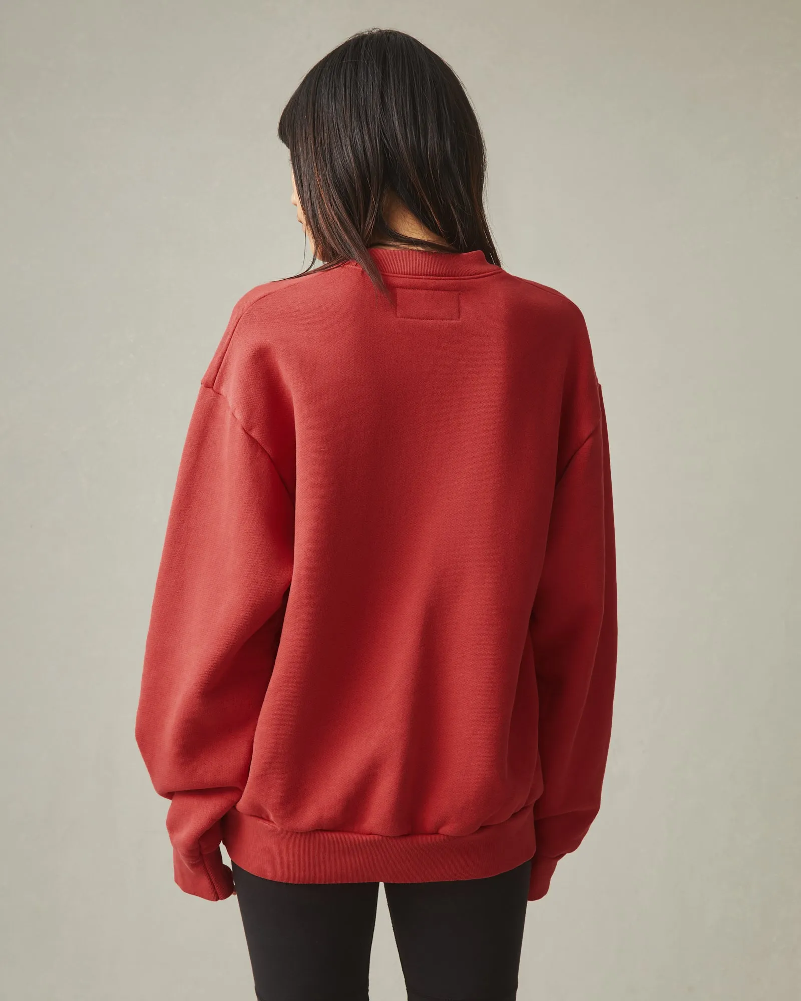 American Vintage Crew Sweatshirt - Washed Red