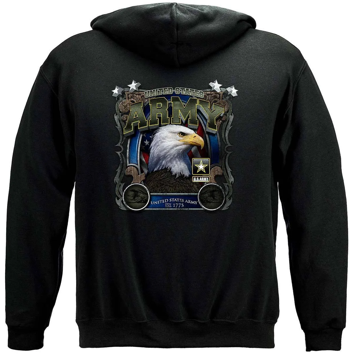 Army Eagle In Stone Hoodie