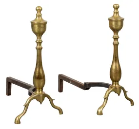 Brass Andirons, Pair