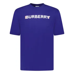 BURBERRY LOGO PRINT T-SHIRT BLUE