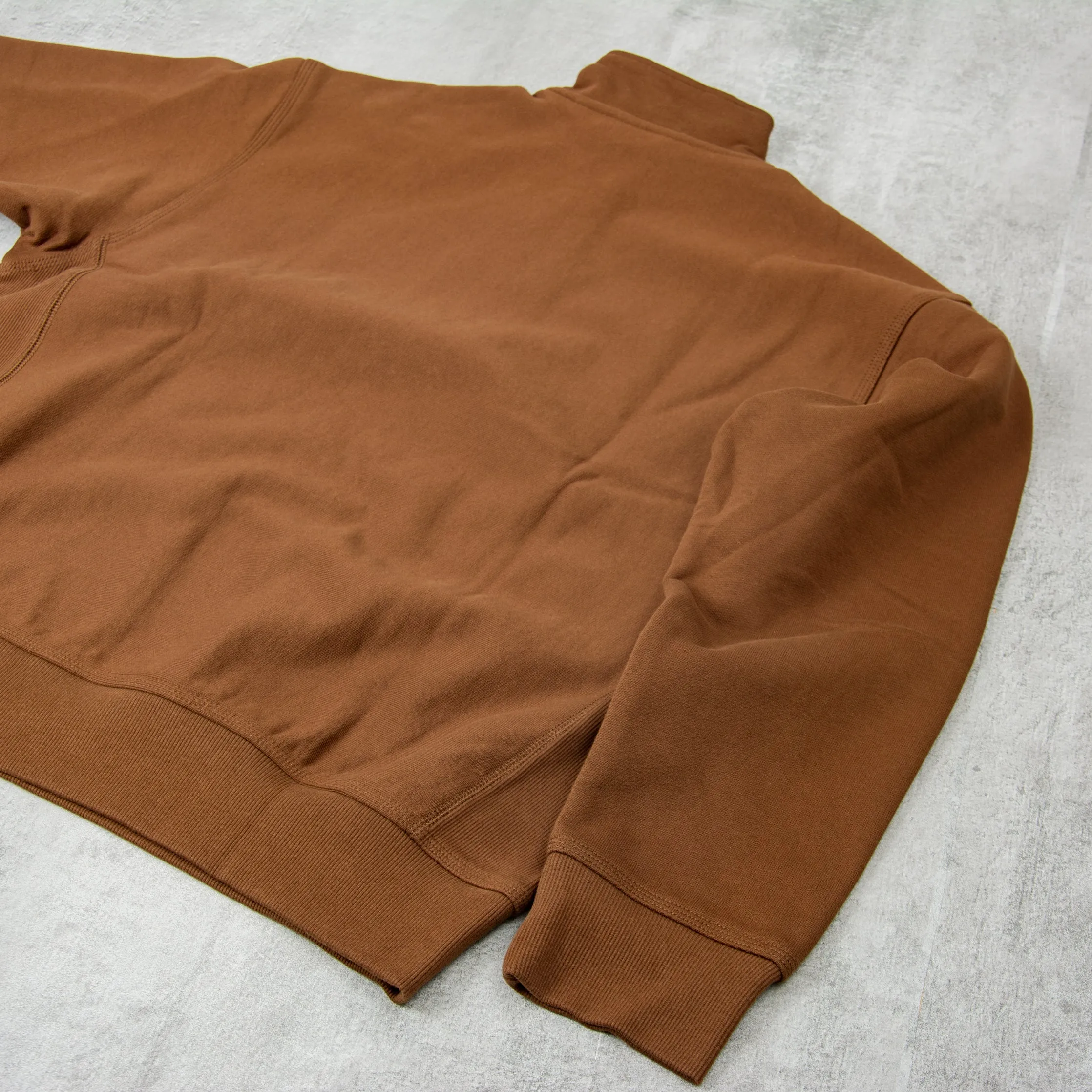 Carhartt WIP Half Zip American Script Sweat - Lumber