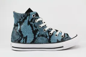 Converse All Star Black Pitone Azzurro