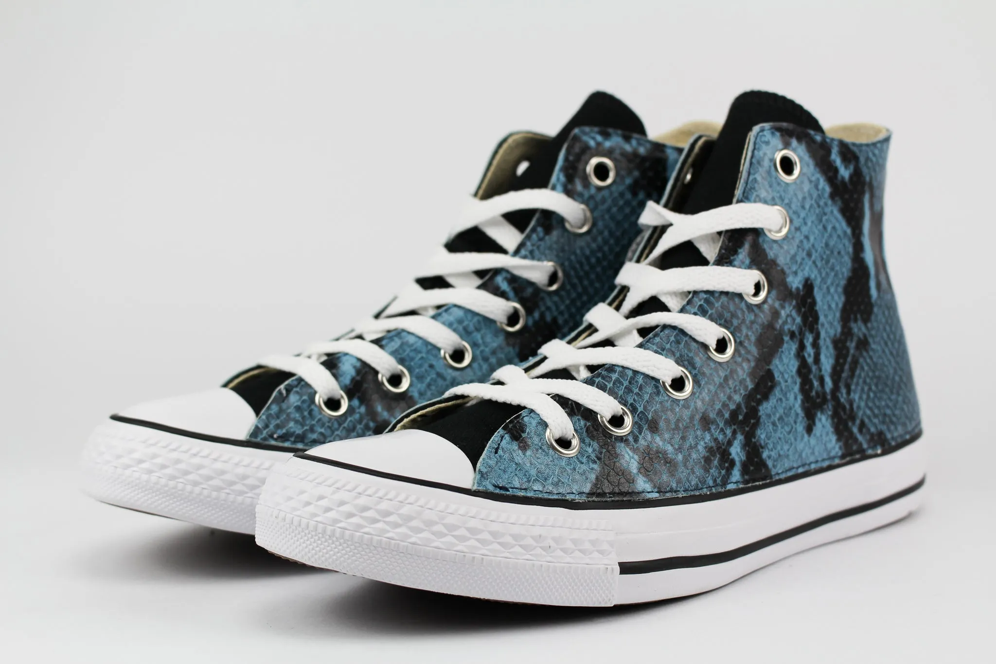 Converse All Star Black Pitone Azzurro