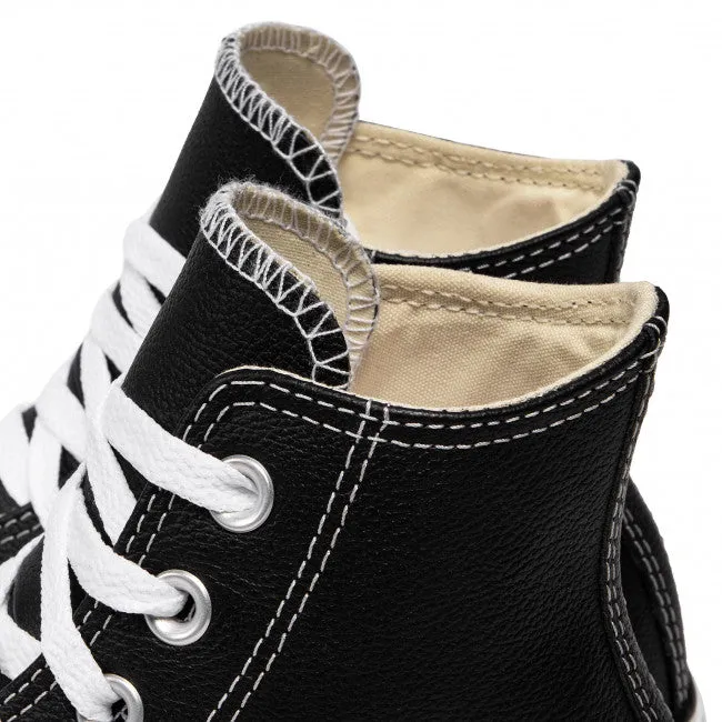 Converse Chuck Taylor Pelle Nero Bianco Alta 132170C