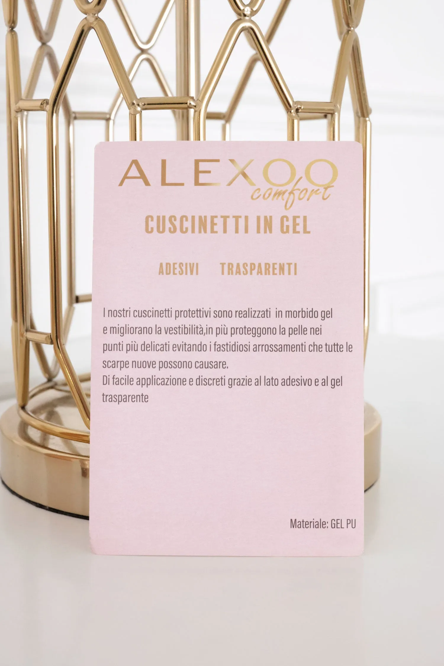 Cuscinetti in gel trasparenti per retro tallone a strisce con adesivo