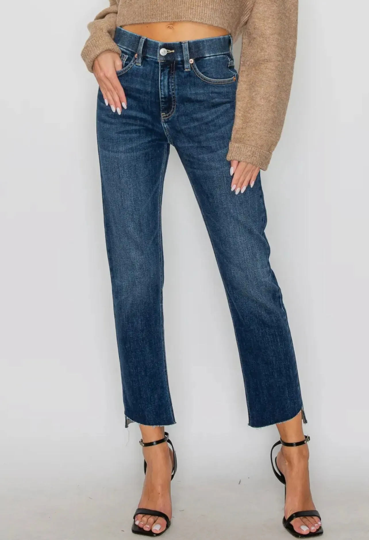 Dena Tummy Control High Rise Straight Leg Jean (Standard & Extended)