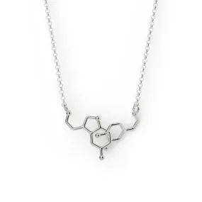 dopamine serotonin necklace H | silver