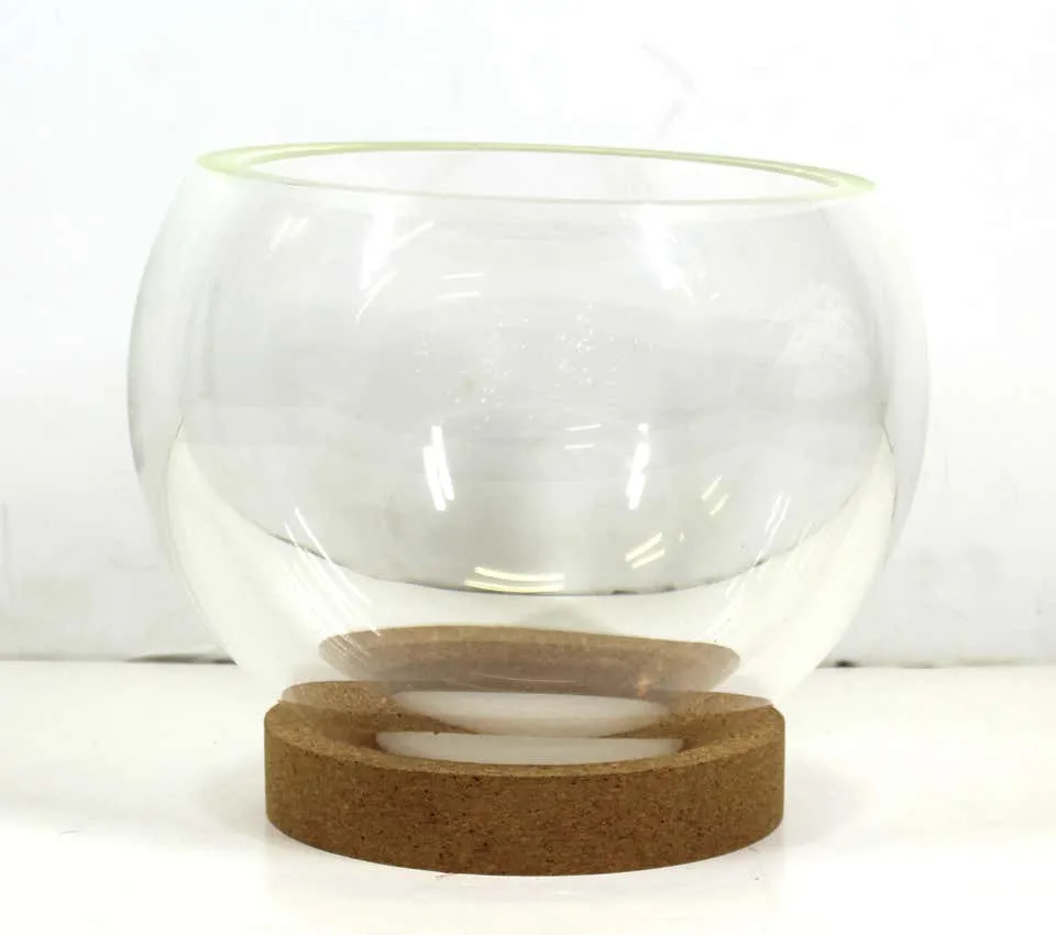 Dr. Peter Schlumbohm Modernist Glass Bowl On Cork Base