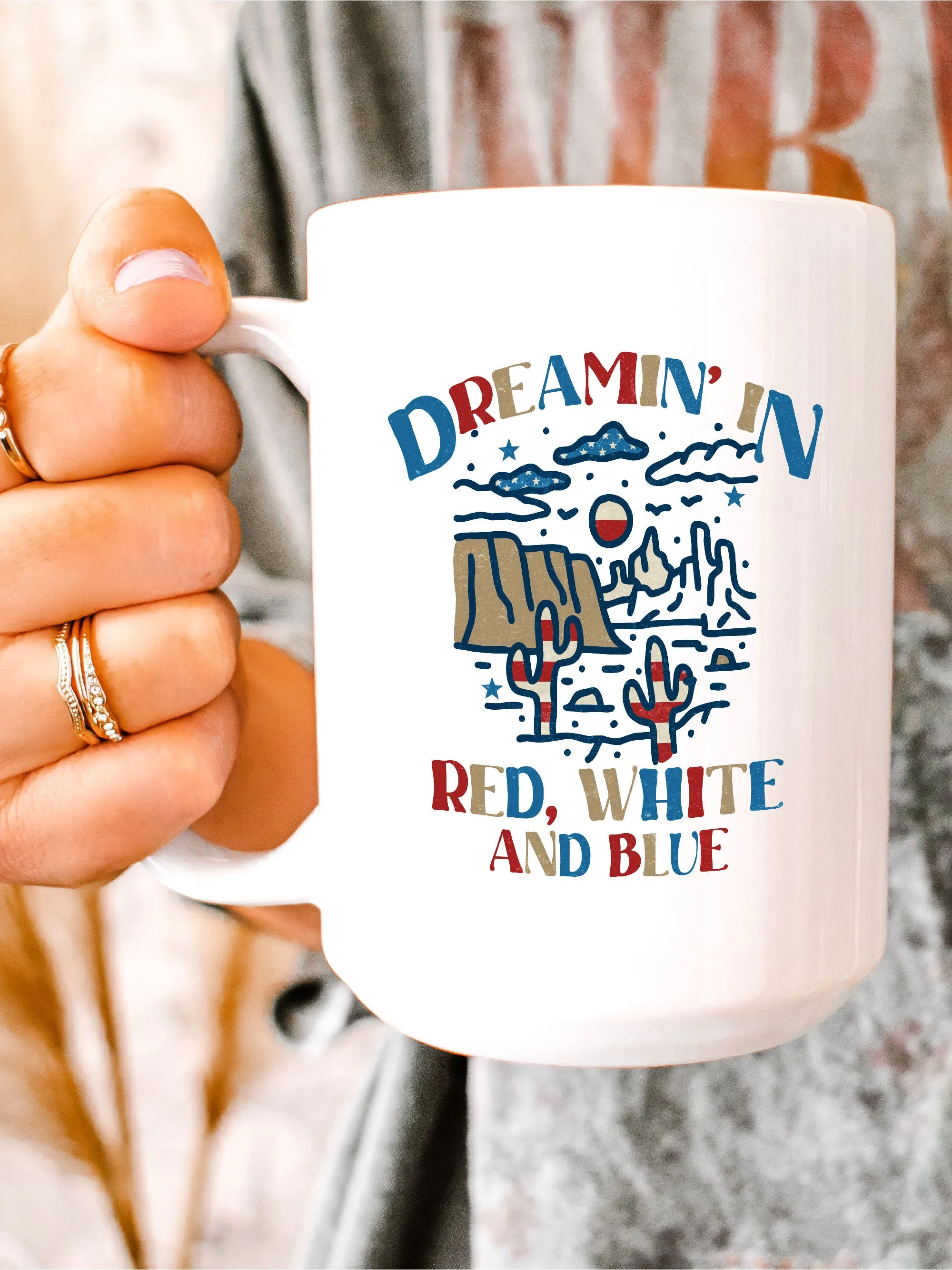 Dreamin' In Red, White And Blue Mug