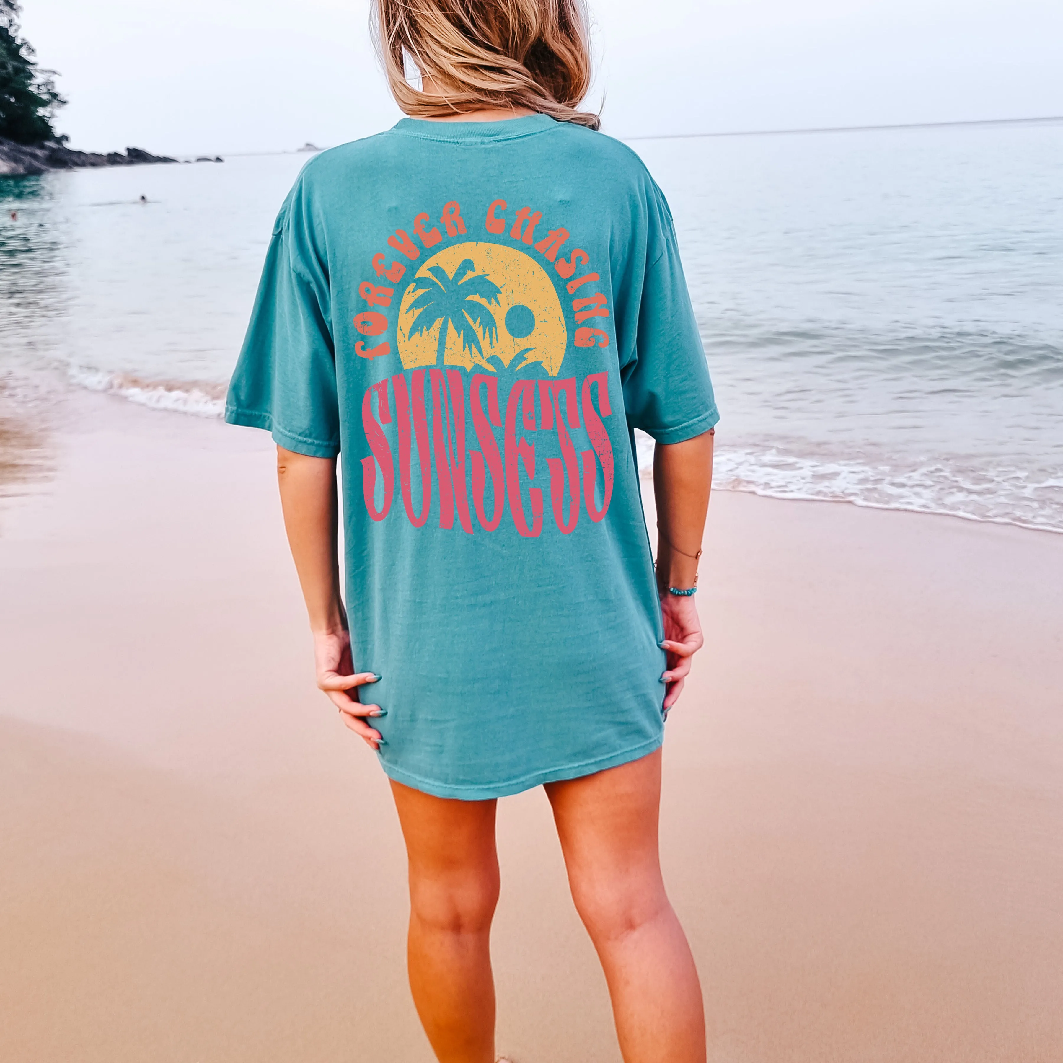 Forever Chasing Sunsets - CC seafoam pocket