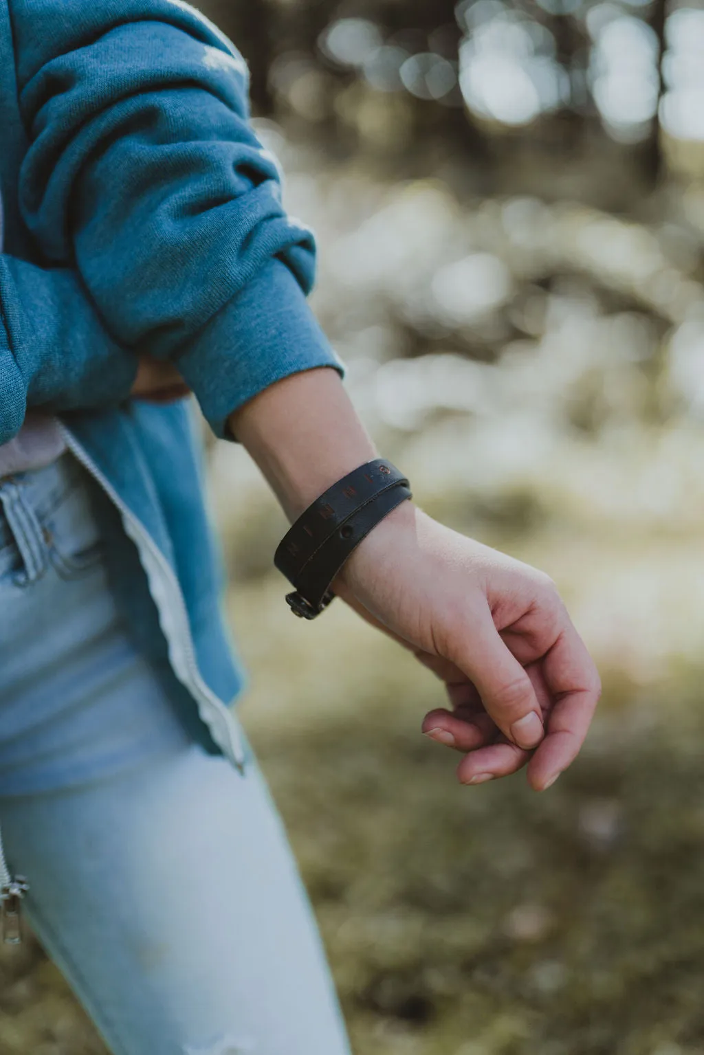 From Beginning To End Leather Bracelet