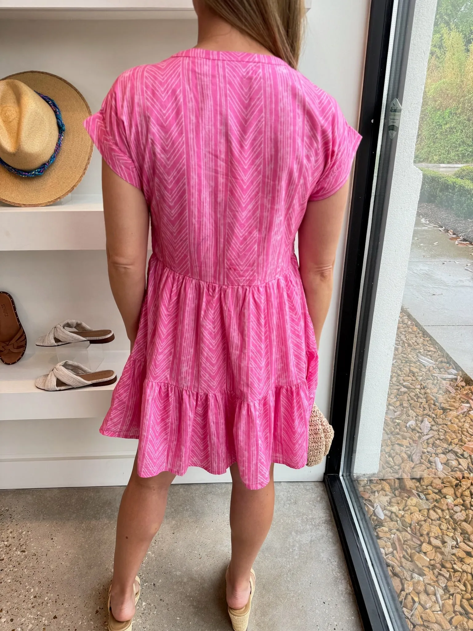 Fuchsia Laurel Shibori Dress