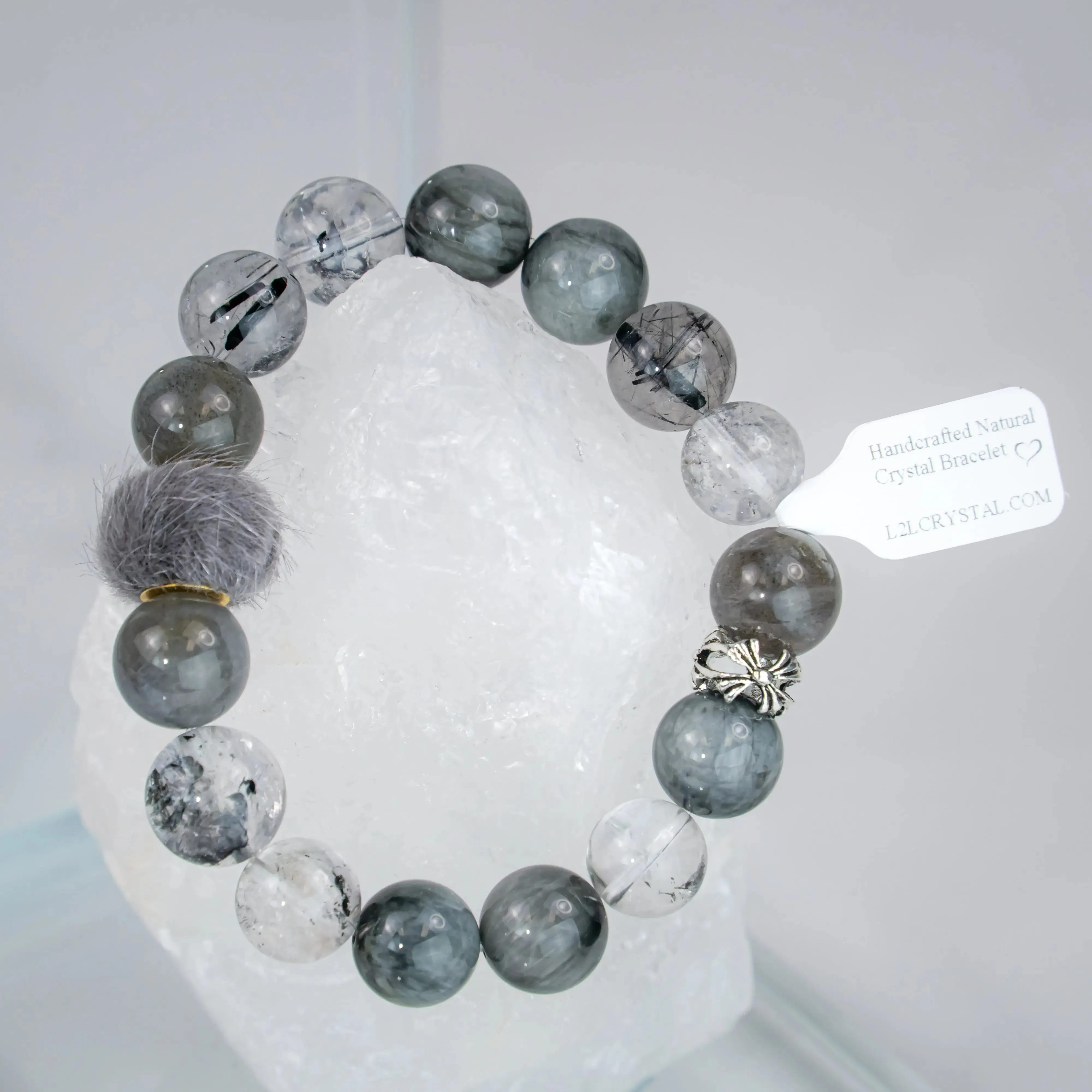 Herkimer Diamond Labradorite Eagle Eye Stone Bracelet