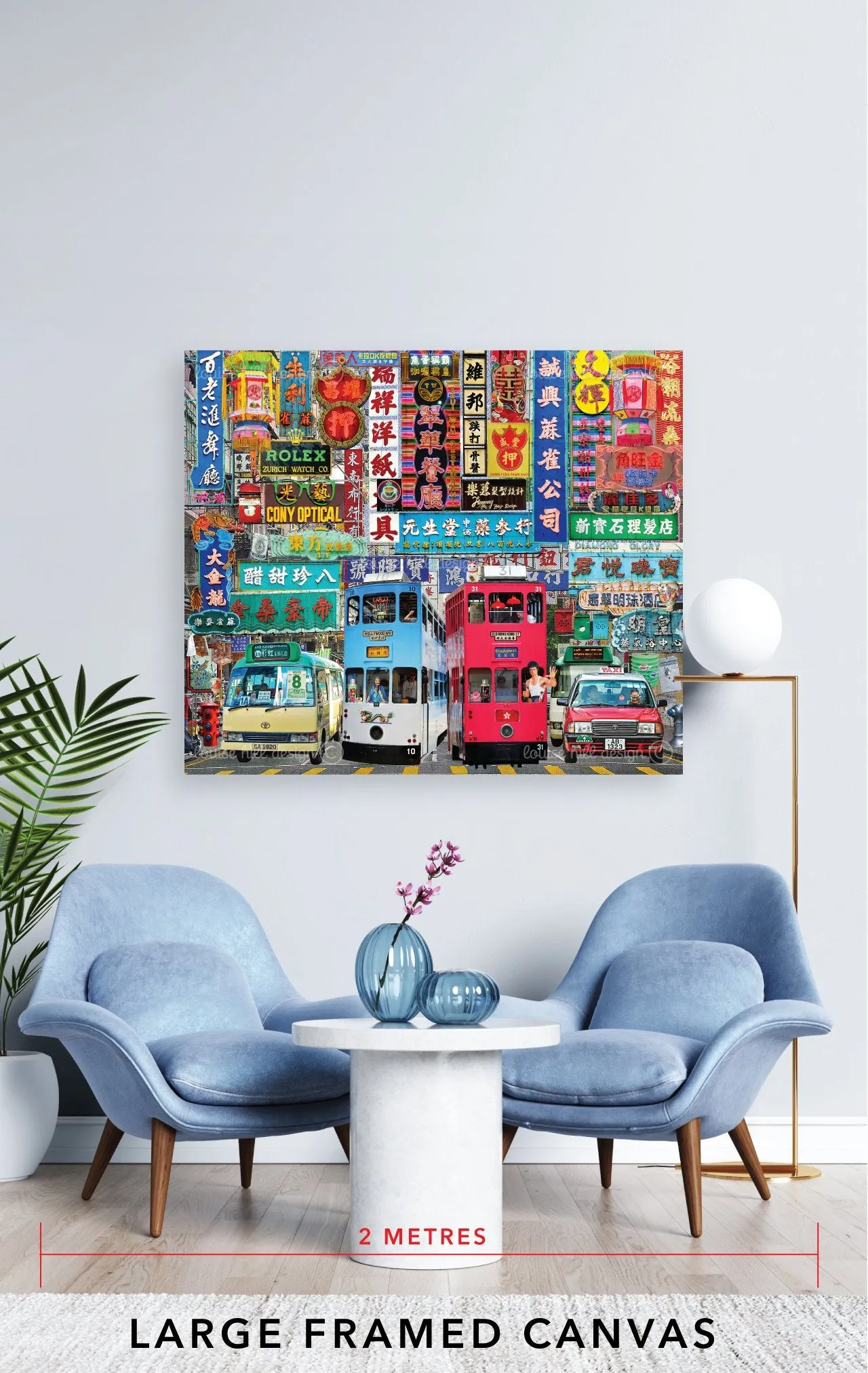 Hong Kong City Lights Artwork