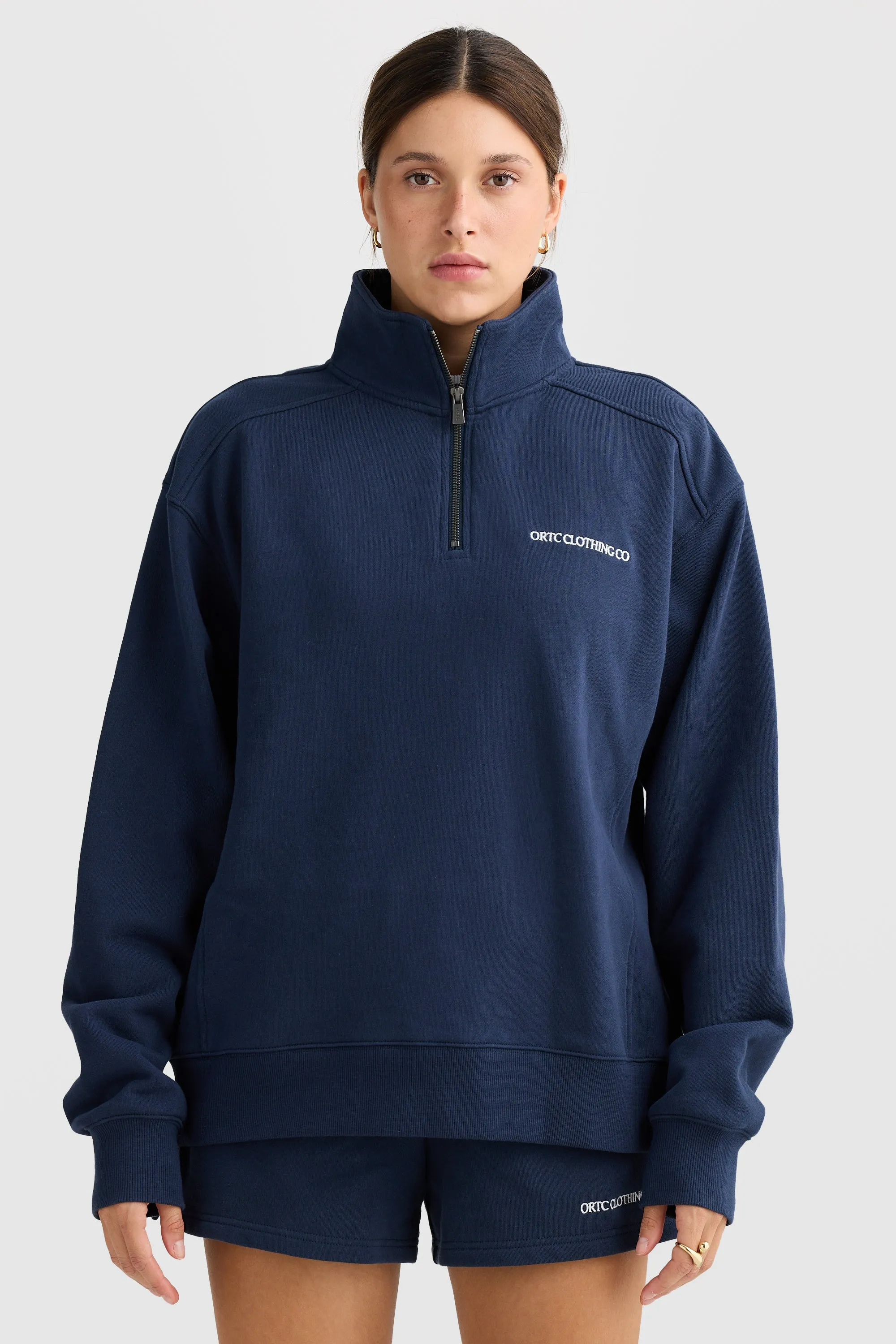 Lena Quarter Zip Navy