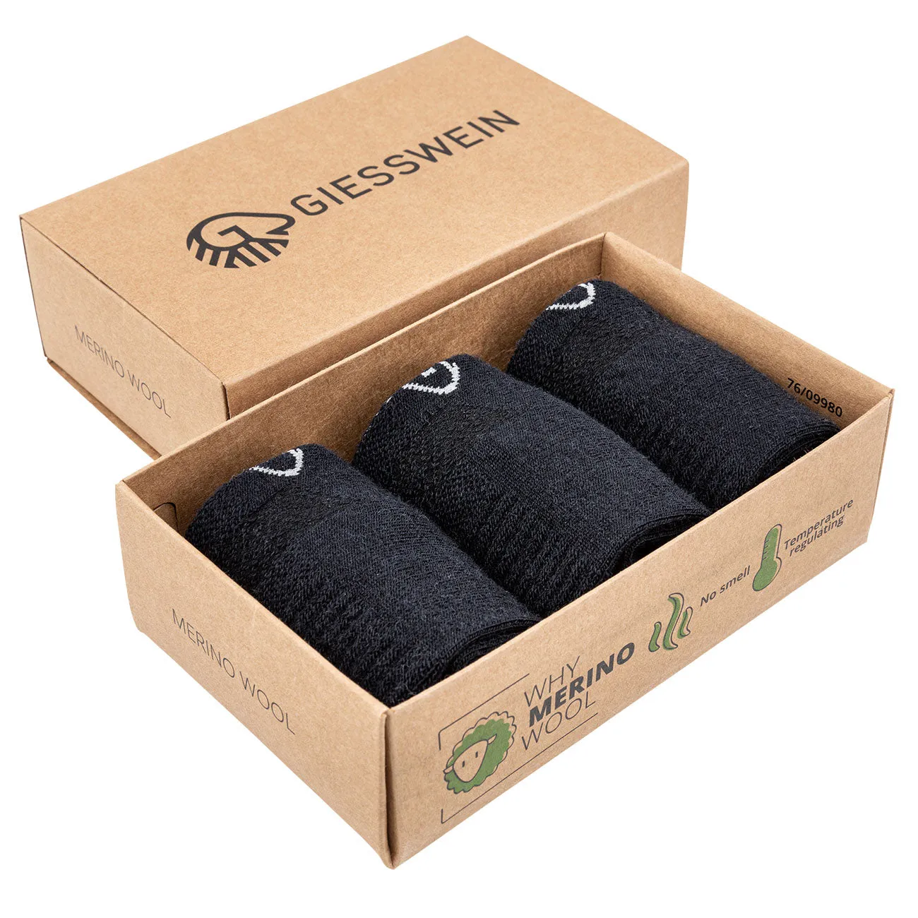 Merino Wool Sneaker Socks (pack of three)