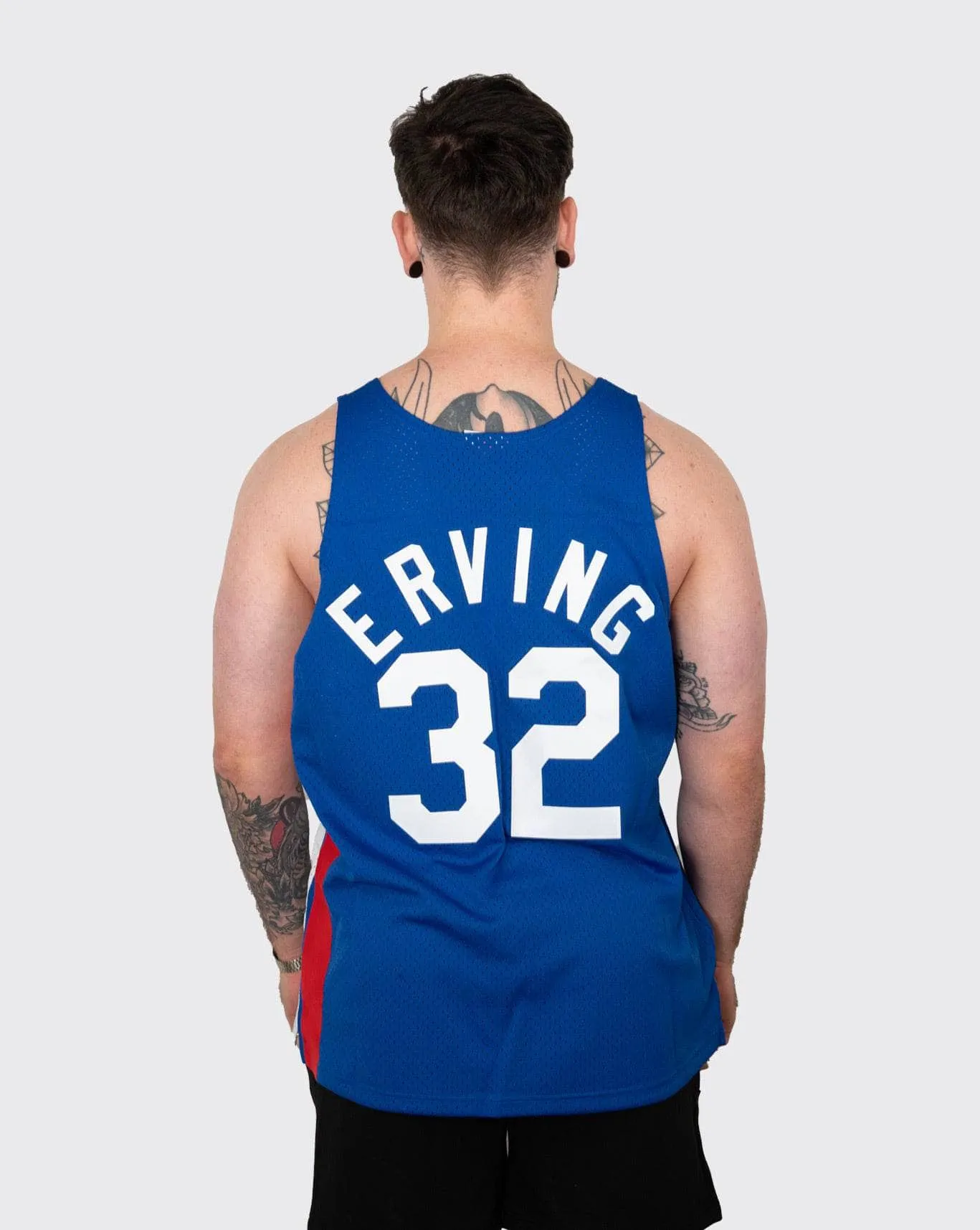 mitchell and ness nets erving 73-74 jersey blue