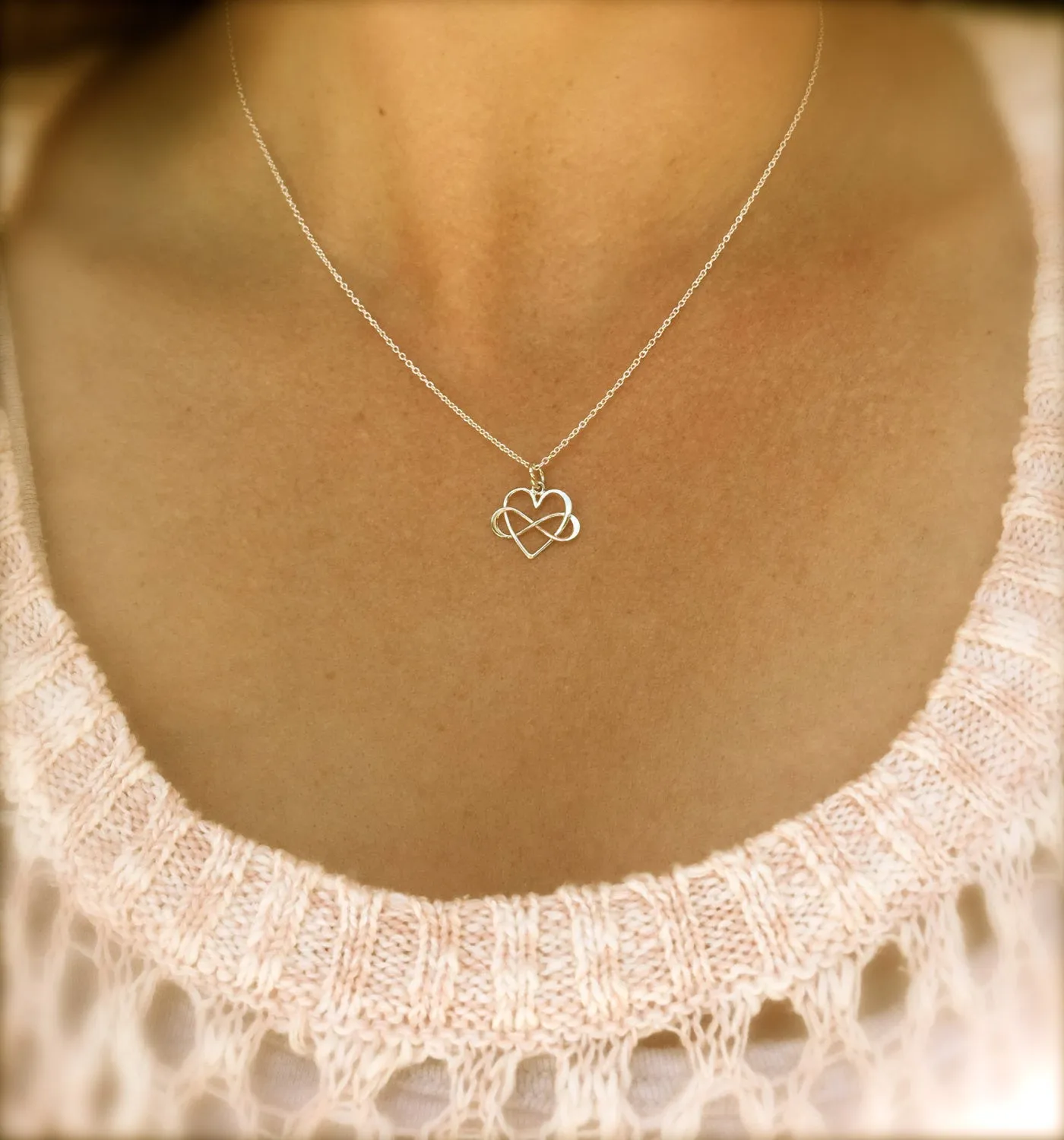 Mom Necklace,  Mother Daughter Jewerly, Heart Infinity Necklace, Tied Together Forever Friends,Bridesmaid Necklace, natashaaloh