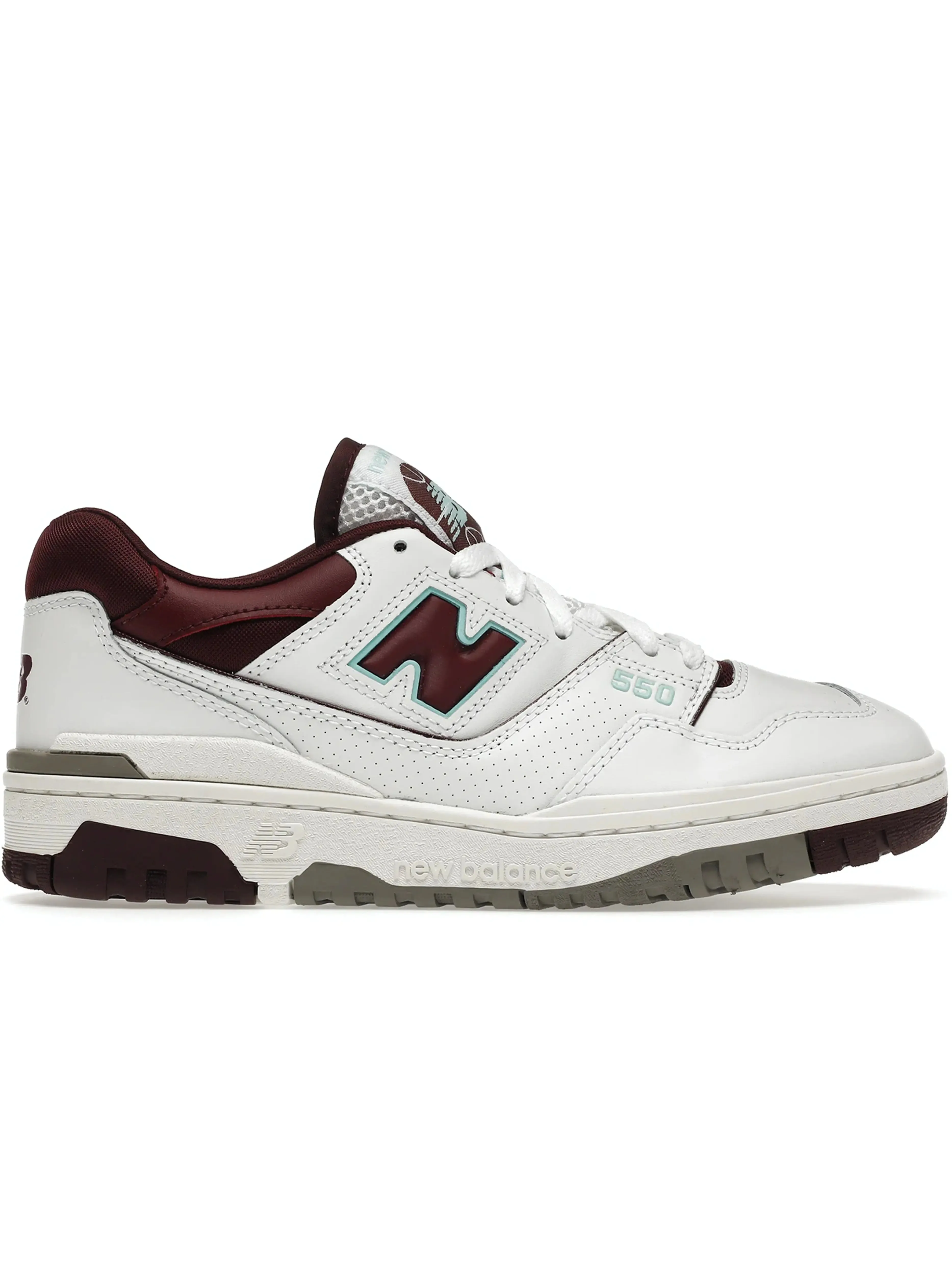 New Balance 550 Burgundy Cyan