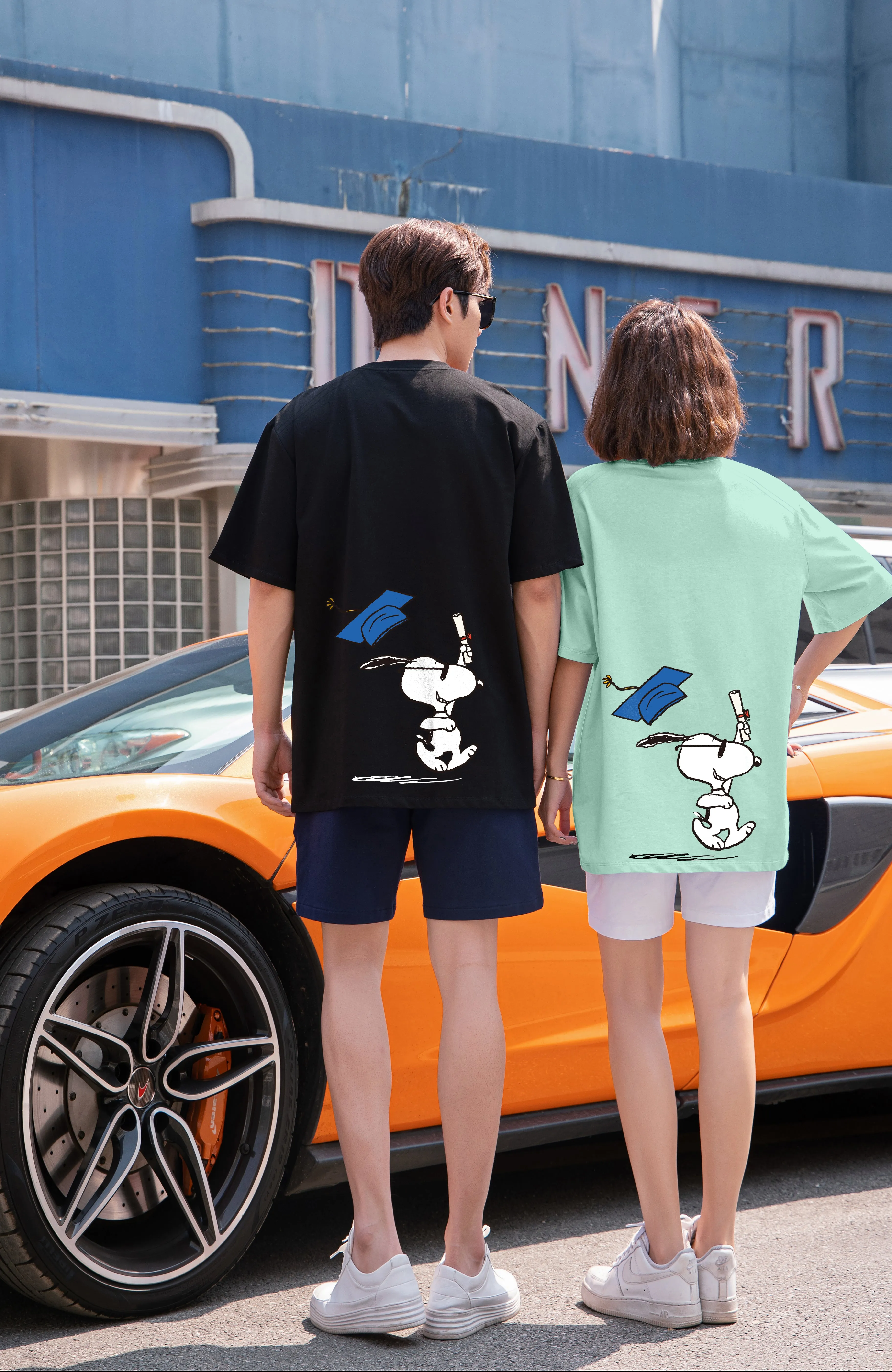 “Oh, Dr. Snoopy” Drop-Shoulder Oversized Tee - 2035