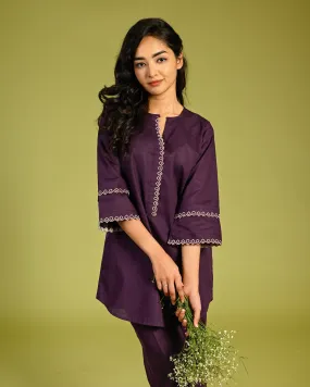 Purple linen co-ord set