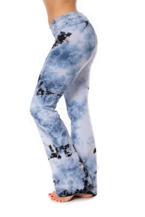 Roll Down Boot Leg Crystal Clouds Tie-Dye (Style 330, Crystal Clouds Tie-Dye) by Hard Tail Forever