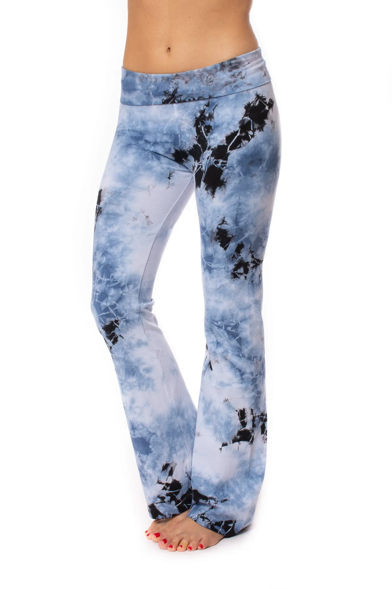 Roll Down Boot Leg Crystal Clouds Tie-Dye (Style 330, Crystal Clouds Tie-Dye) by Hard Tail Forever