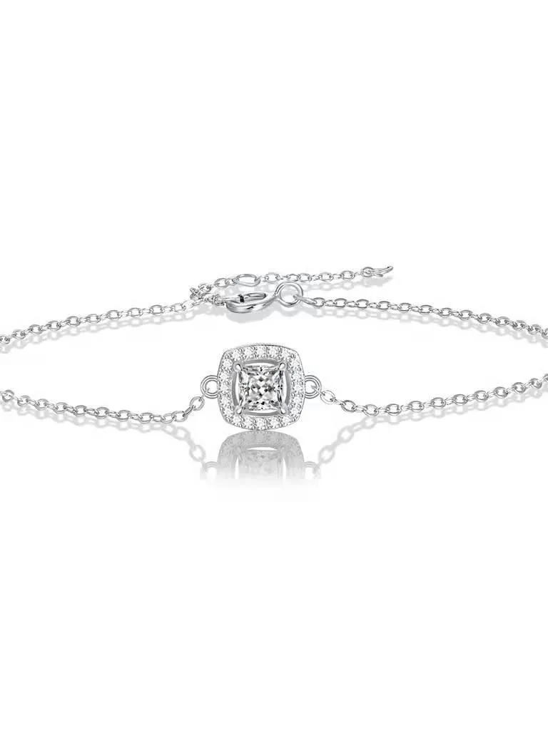 RSB-602 0.5 Carat Princes Cut Original Moissanite Diamond Bracelet