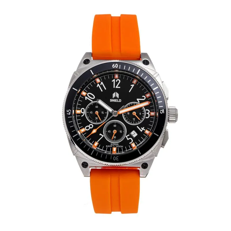 Shield Sonar Chronograph Strap Watch w/Date