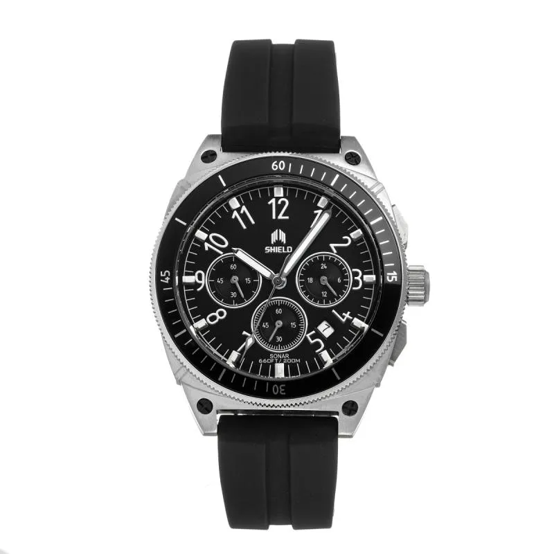 Shield Sonar Chronograph Strap Watch w/Date