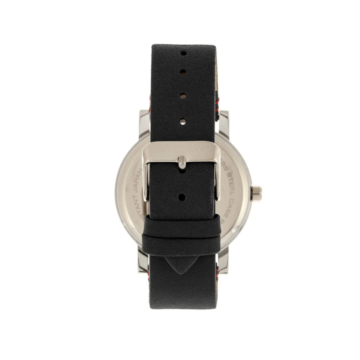 Simplify The 5300 Leather-Band Watch w/Date