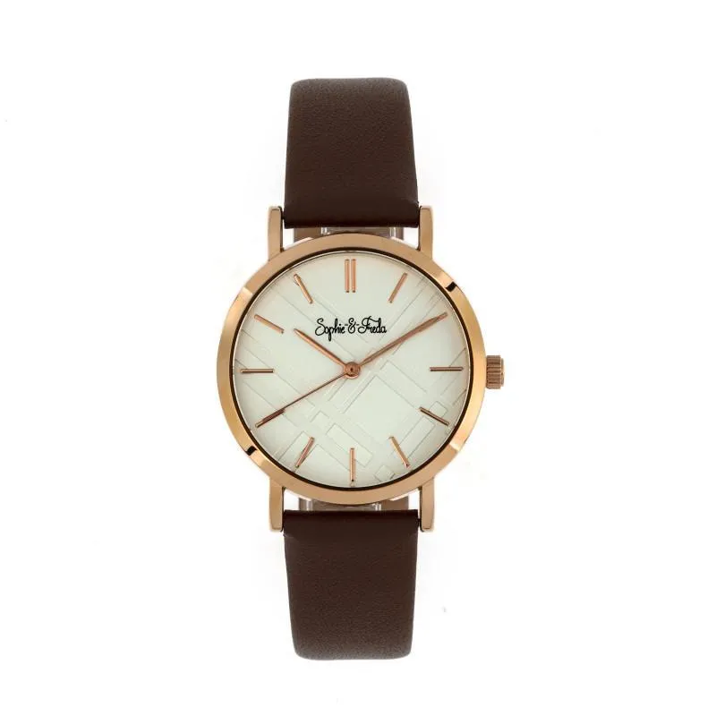 Sophie and Freda Budapest Leather-Band Watch