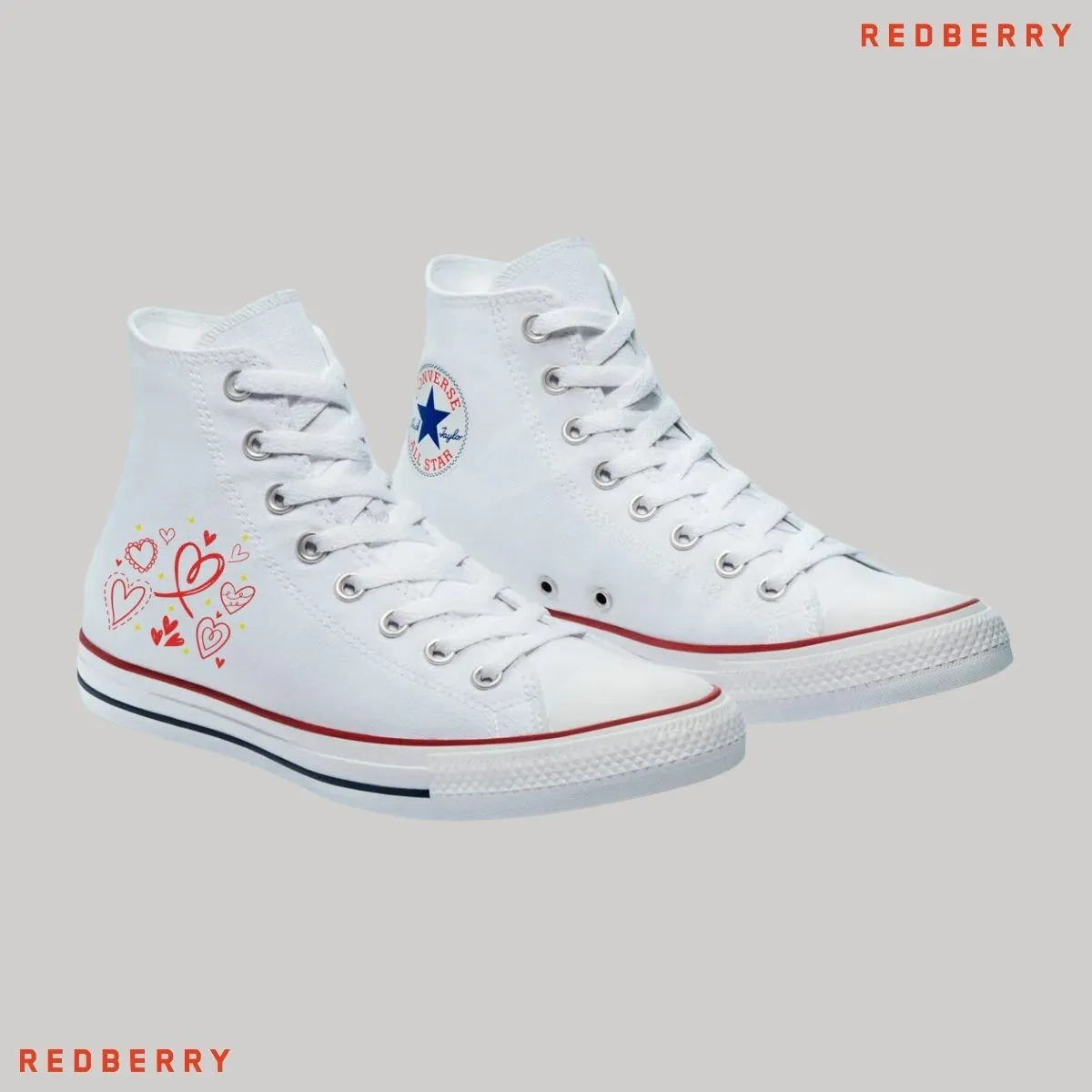 Tenis Converse Chuck Taylor Bota Unisex Corazones