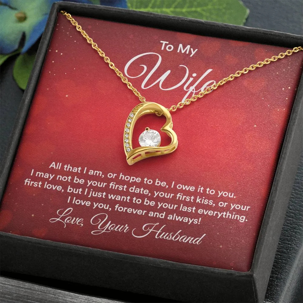 To My Wife Necklace from Husband, All That I Am, or Hope to Be, I Owe It to You