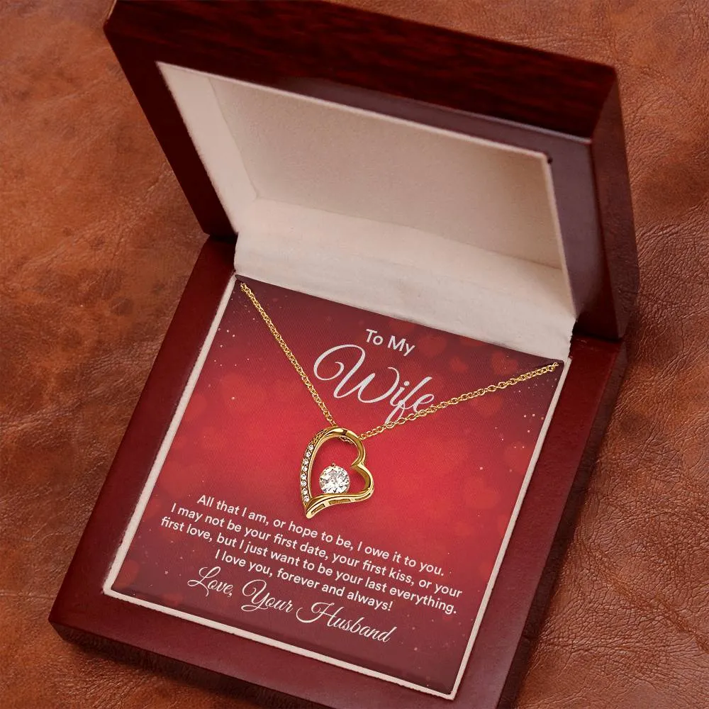 To My Wife Necklace from Husband, All That I Am, or Hope to Be, I Owe It to You