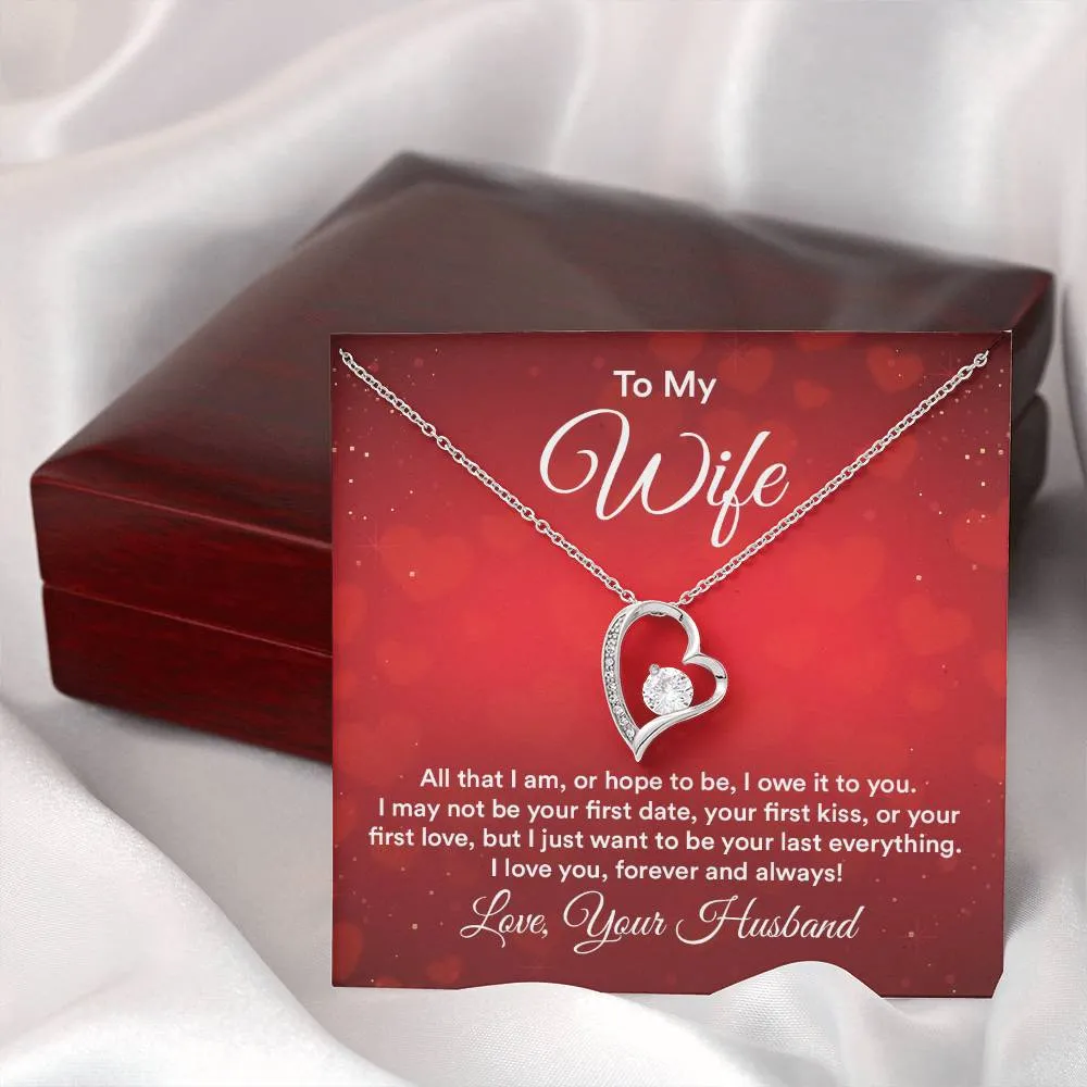 To My Wife Necklace from Husband, All That I Am, or Hope to Be, I Owe It to You