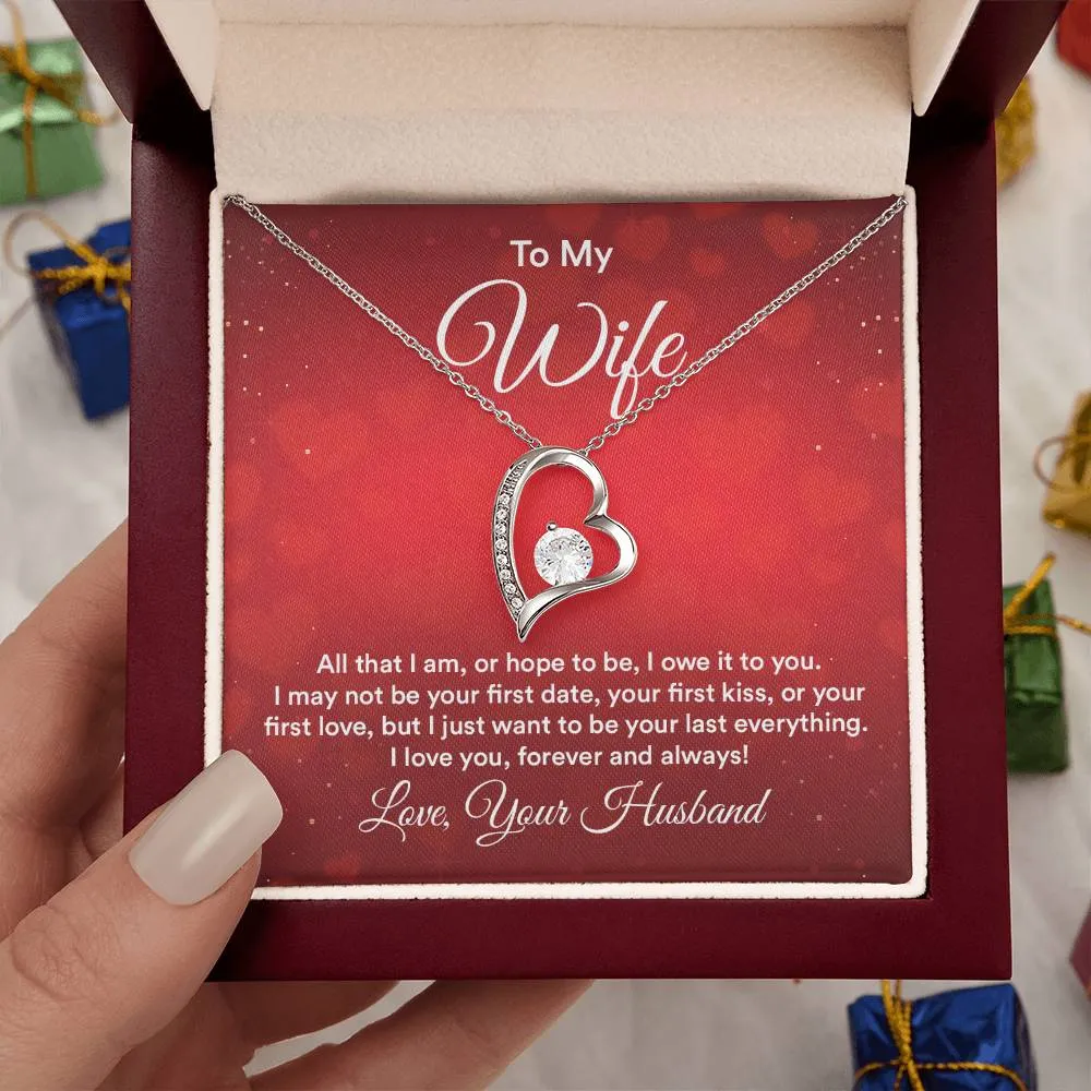 To My Wife Necklace from Husband, All That I Am, or Hope to Be, I Owe It to You