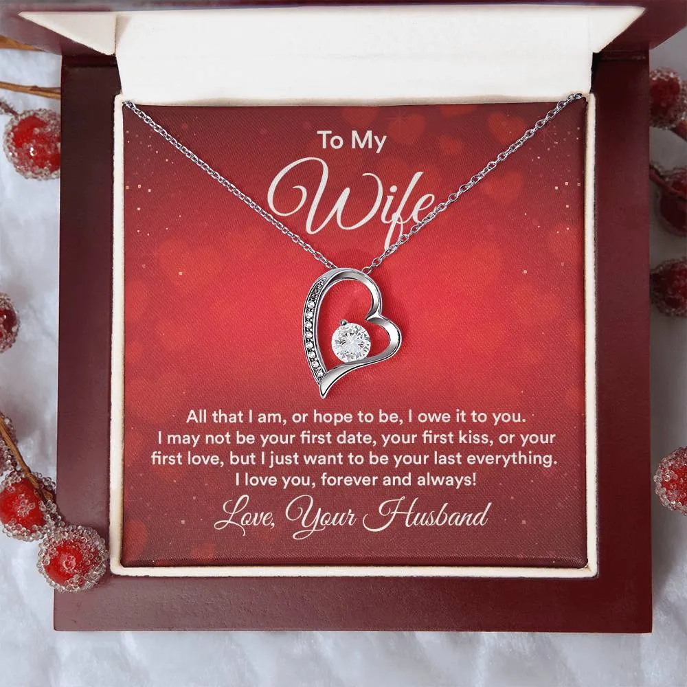 To My Wife Necklace from Husband, All That I Am, or Hope to Be, I Owe It to You