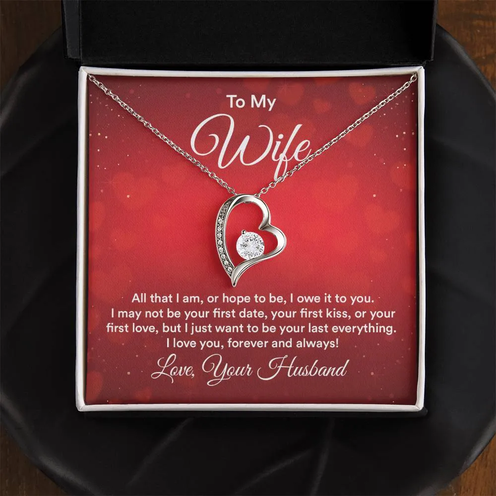 To My Wife Necklace from Husband, All That I Am, or Hope to Be, I Owe It to You