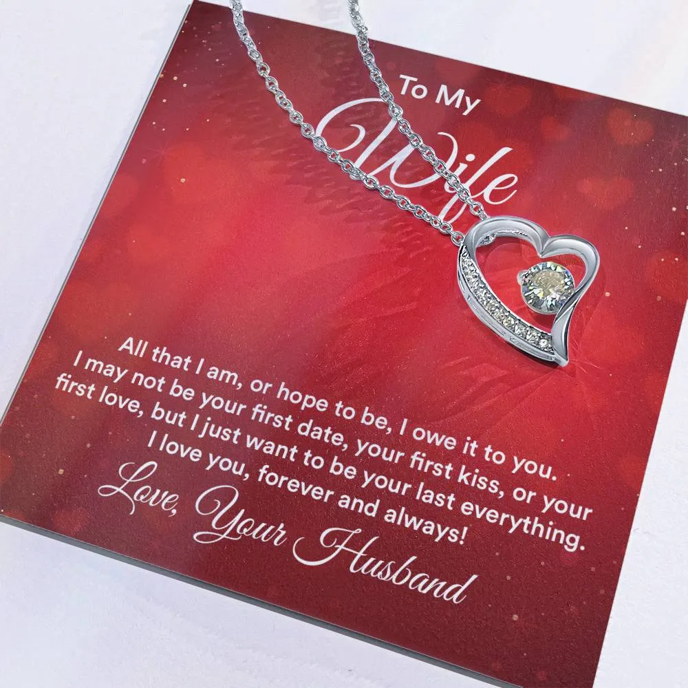 To My Wife Necklace from Husband, All That I Am, or Hope to Be, I Owe It to You