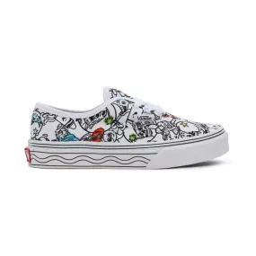 Vans Authentic children's sneakers shoe, canvas upper to be designed as desired VN0A3UIVARE DIY white