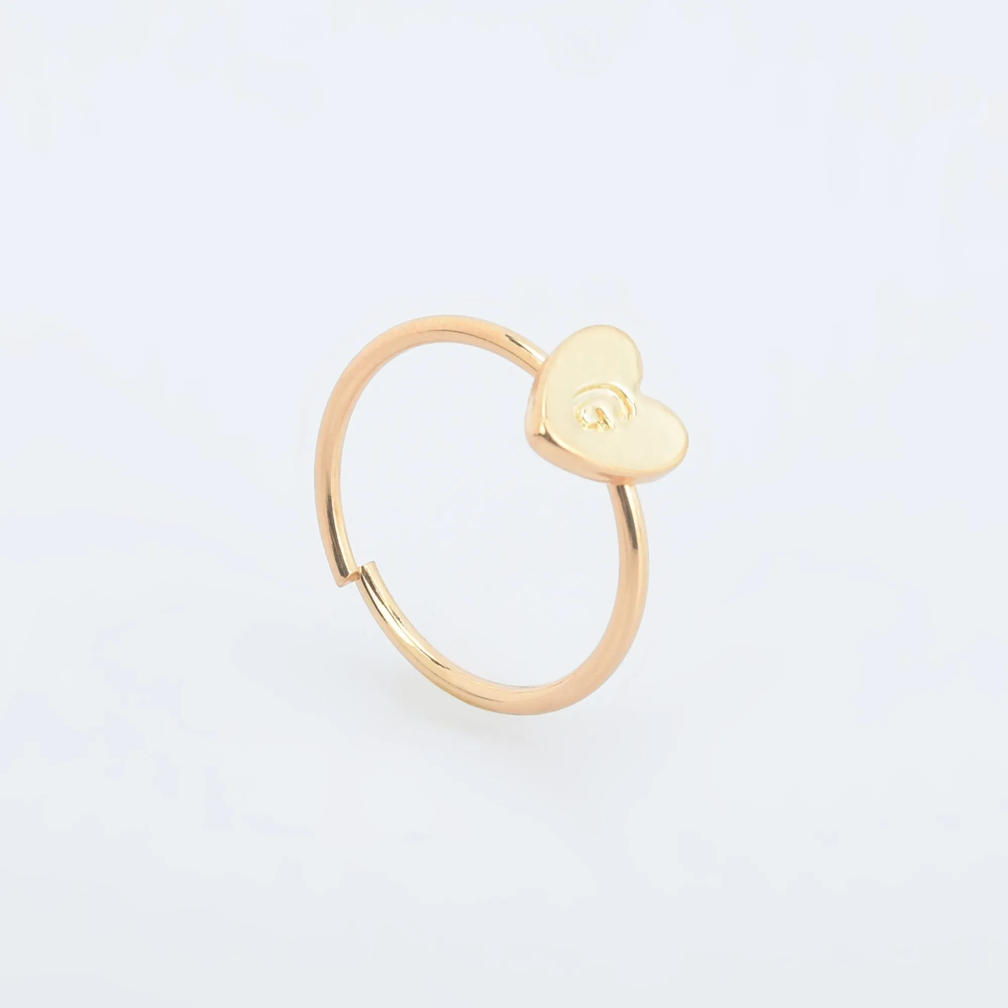 Zinc alloy Adjustable Dainty Initial Ring Personalized Heart Ring Letter Ring golden plated Mother's Day Gift 1pcs 102875